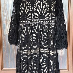 Bohme Geraldine Black Lace Dress NWT